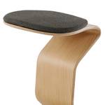 Hocker myERCOLINO Laneve-wol/echt houten fineerlaag - Antraciet