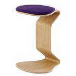 Hocker myERCOLINO Laneve-Wolle / Echtholzfunier - Violett