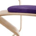 Tabouret myERCOLINO Laine de Laneve / Placage en bois véritable - Mauve