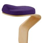 Tabouret myERCOLINO Laine de Laneve / Placage en bois véritable - Mauve