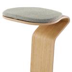 Tabouret myERCOLINO Laine de Laneve / Placage en bois véritable - Granit