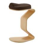 Tabouret myERCOLINO Laine de Laneve / Placage en bois véritable - Marron foncé