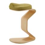 Tabouret myERCOLINO Laine de Laneve / Placage en bois véritable - Jaune olive