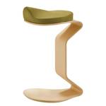 Tabouret myERCOLINO Laine de Laneve / Placage en bois véritable - Jaune olive