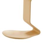 Tabouret myERCOLINO Laine de Laneve / Placage en bois véritable - Jaune olive