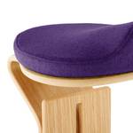 Hocker myERCOLINO Laneve-Wolle / Echtholzfunier - Violett