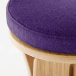 Tabouret myERCOLINO Laine de Laneve / Placage en bois véritable - Mauve