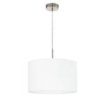 Hanglamp Pasteri III textielmix / staal - 1 lichtbron - Wit - Breedte: 38 cm