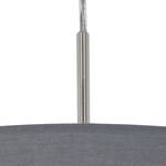 Pendelleuchte Pasteri III Mischgewebe / Stahl - 1-flammig - Grau - Breite: 38 cm