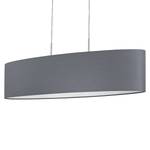 Hanglamp Pasteri IV textielmix / staal - 2 lichtbronnen - Grijs - Breedte: 100 cm