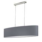 Hanglamp Pasteri IV textielmix / staal - 2 lichtbronnen - Grijs - Breedte: 100 cm