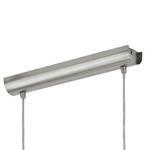 Hanglamp Pasteri IV textielmix / staal - 2 lichtbronnen - Grijs - Breedte: 100 cm