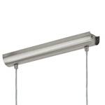 Hanglamp Pasteri IV textielmix / staal - 2 lichtbronnen - Grijs - Breedte: 75 cm