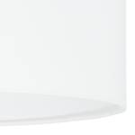 Pendelleuchte Pasteri III Mischgewebe / Stahl - 1-flammig - Weiß - Breite: 53 cm