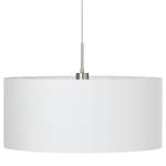 Suspension Pasteri III Tissu mélangé / Acier - 1 ampoule - Blanc - Largeur : 53 cm