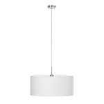 Hanglamp Pasteri III textielmix / staal - 1 lichtbron - Wit - Breedte: 53 cm