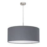 Suspension Pasteri III Tissu mélangé / Acier - 1 ampoule - Gris - Largeur : 53 cm