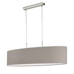 Suspension Pasteri IV Tissu mélangé / Acier - 2 ampoules - Cappuccino - Largeur : 100 cm