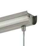 Hanglamp Pasteri IV textielmix / staal - 2 lichtbronnen - Cappuccinokleurig - Breedte: 100 cm
