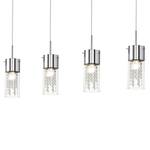 Suspension Diamond Verre cristallin / Acier - 4 ampoules