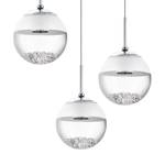 Luminaires suspendus MONTEFIO 1 Verre cristallin / Acier - 3 ampoules