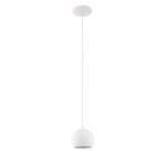 Suspension Petto Verre / Acier - 1 ampoule - Blanc