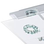 LED-Deckenleuchte Roncato II Kristallglas / Edelstahl - 4-flammig