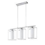 Hanglamp Loncino II glas / staal - 3 lichtbronnen