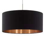 Suspension Pasteri I Tissu mélangé / Acier - 1 ampoule - Noir - Diamètre : 53 cm