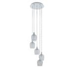 Suspension Bonares III Verre cristallin / Acier - 5 ampoules