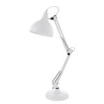 Lampe Borgillio I Acier - 1 ampoule - Blanc