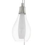 LED-hanglamp Pontevedra II glas / staal - Aantal lichtbronnen: 3