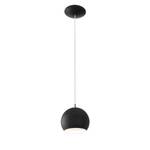 Suspension Petto Verre / Acier - 1 ampoule - Noir