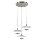 LED-hanglamp Toronja II staal / staal - 3 lichtbronnen