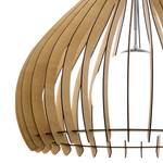 Suspension Tindori Verre / Bois - 1 ampoule - Camel - Largeur : 80 cm