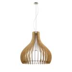 Suspension Tindori Verre / Bois - 1 ampoule - Camel - Largeur : 80 cm