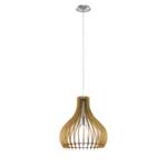 Hanglamp Tindori glas / hout - 1 lichtbron - Camelkleurig - Breedte: 38 cm