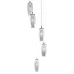 Suspension Farsala III Verre / Acier - 5 ampoules