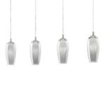 LED-hanglamp Farsala II glas / staal - 4 lichtbronnen