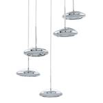 LED-hanglamp Tarugo III kunststof / roestvrij staal - 5 lichtbronnen