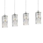 Suspension Estevau II Verre / Acier - 4 ampoules