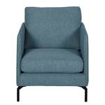 Fauteuil Canelas geweven stof - Jeansblauw