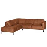 Ecksofa Chaides I Antiklederlook - Cognac - Ottomane davorstehend links