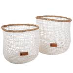 Corbeilles Missouri Round I (lot de 2) Jute - Blanc / Marron