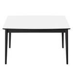 Table extensible Arvid Partiellement en chêne massif - Chêne - Blanc - Largeur : 122 cm - Noir