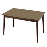 Table extensible Arvid Partiellement en noyer massif - Noyer - Taupe - Largeur : 122 cm - Marron