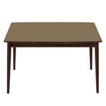 Table extensible Arvid Partiellement en noyer massif - Noyer - Taupe - Largeur : 122 cm - Marron