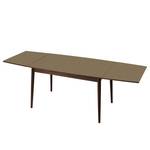 Table extensible Arvid Partiellement en noyer massif - Noyer - Taupe - Largeur : 122 cm - Marron