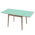 Eettafel Arvid deels massief eikenhout - eikenhout - Mintkleurig - Breedte: 82 cm - Lichte eikenhouten