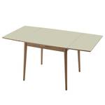Table extensible Arvid Partiellement en chêne massif - Chêne - Sable - Largeur : 82 cm - Chêne clair